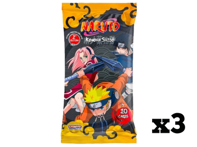 Naruto Mythos TCG – Konoha Shidō 3x Boosterpack-Bundle– 2nd Edition (ENG)