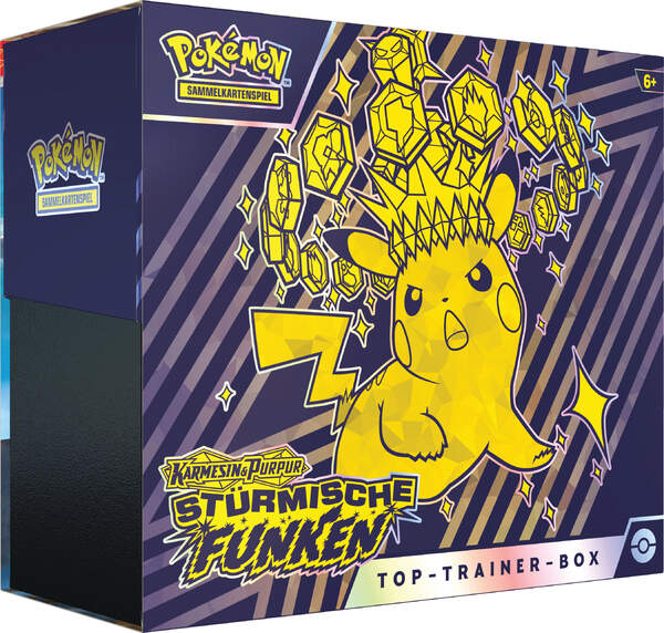 Pokémon Top-Trainer-Box Karmesin & Purpur - Stürmische Funken