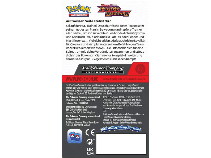 Pokémon Boosterpack Karmesin & Purpur - Ewige Rivalen