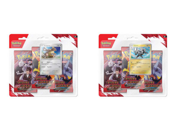 Pokémon Drei-Boosterpack-Blister Karmesin & Purpur - Ewige Rivalen