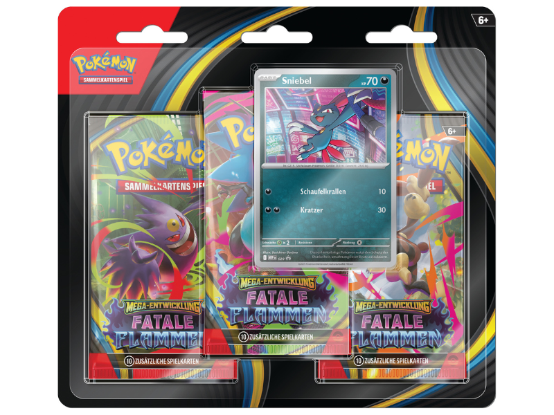 Pokémon Drei-Boosterpack-Blister Mega-Entwicklung - Fatale Flammen