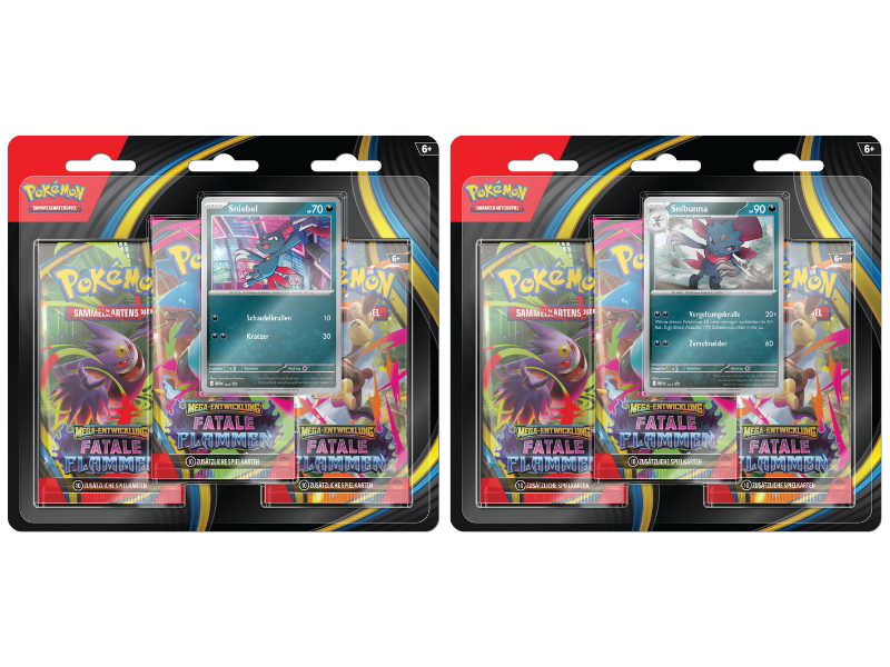 Pokémon Drei-Boosterpack-Blister Mega-Entwicklung - Fatale Flammen
