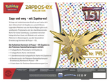 Pokémon Zapdos-ex Kollektion Karmesin & Purpur - 151