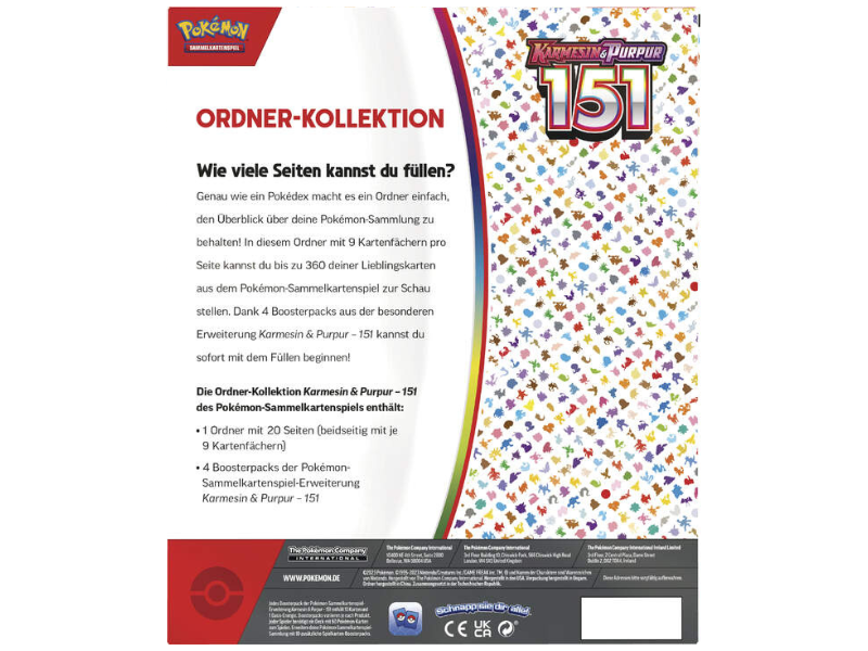 Pokémon Ordner-Kollektion Karmesin & Purpur - 151