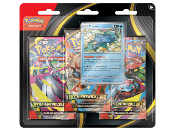 Pokémon Drei-Boosterpack-Blister - Mega Entwicklung