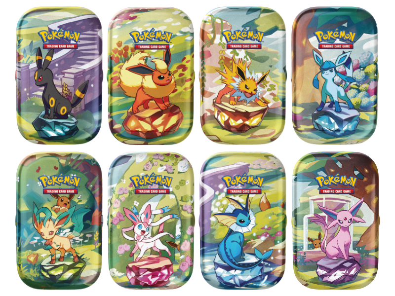 Pokémon Mini-Tin-Box Karmesin & Purpur - Prismatische Entwicklungen