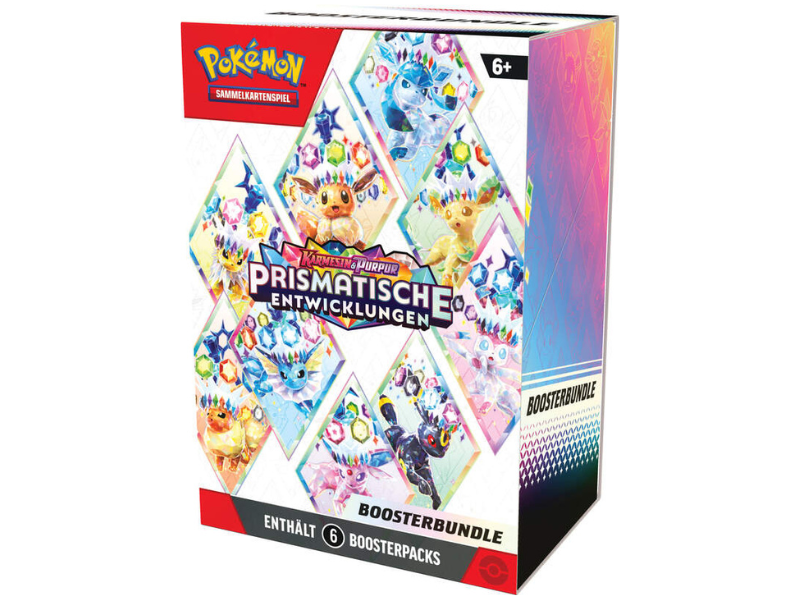 Pokémon Boosterbundle Karmesin & Purpur - Prismatische Entwicklungen (6 Booster)