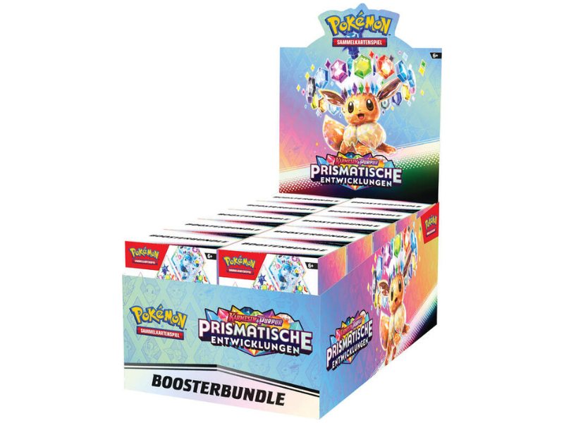 Pokémon Boosterbundle Karmesin & Purpur - Prismatische Entwicklungen (6 Booster)