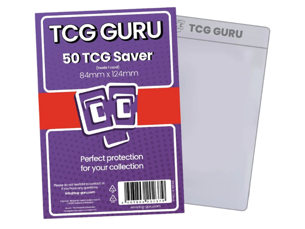 TCG Guru Semi-Rigid Card Holder (84×124 mm) – Grading Card Saver für PSA / Beckett (50 Stück)