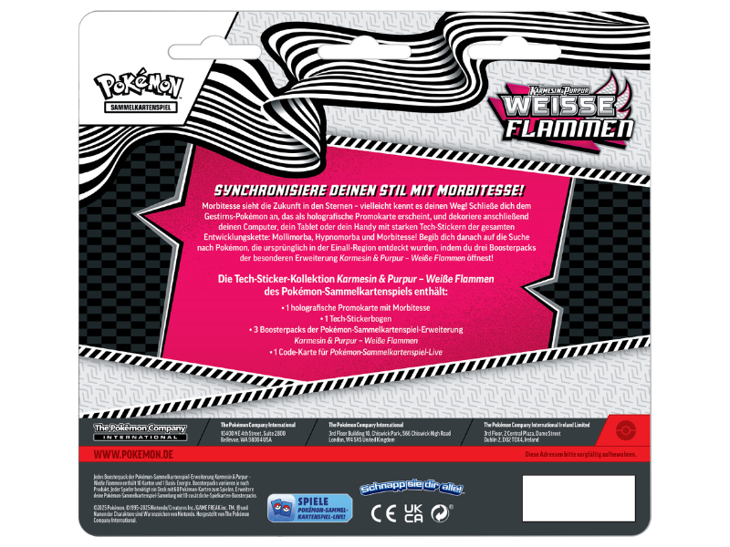 Pokémon Tech-Sticker-Kollektion Karmesin & Purpur - Weiße Flammen